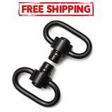 1.25" Heavy Duty Push Button Swivels - BLACK (Set of 2)