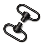 1.5" Heavy Duty Push Button Swivels - BLACK (Set of 2)