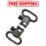 1" Locking Sling Swivels - BLACK (Set of 2)