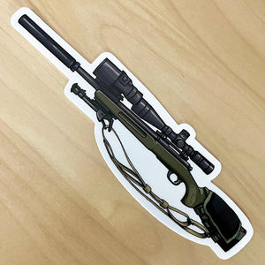 6" DARPA XM3 Bolt Action Rifle Sticker