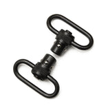 1.25" Standard Push Button Swivels - BLACK (Set of 2)
