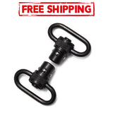 1" Standard Push Button Swivels - BLACK (Set of 2)